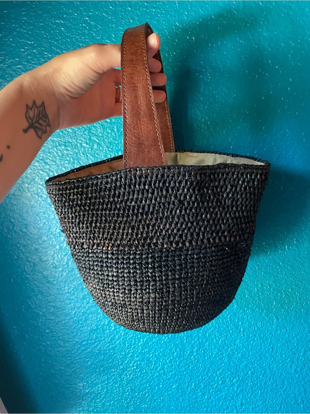 Ibeliv Hand-Woven Mini Bucket Bag